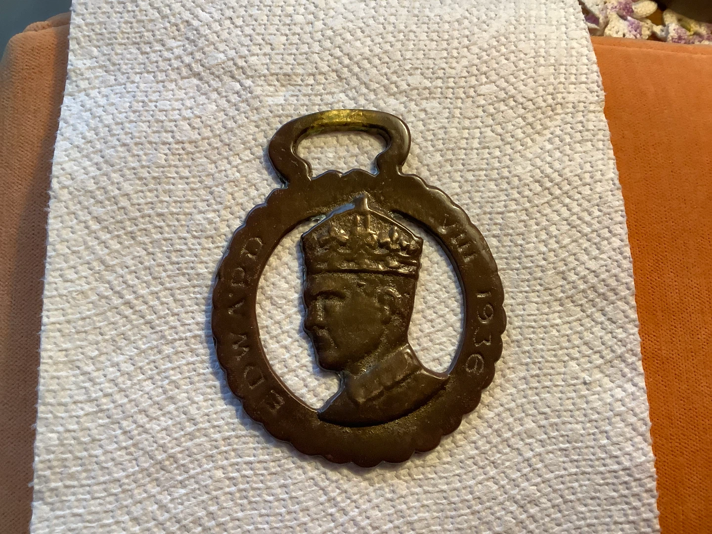 #6 Vt Brass Horse Medallion- EdwardVIII - 1936 🐞 - photo 2