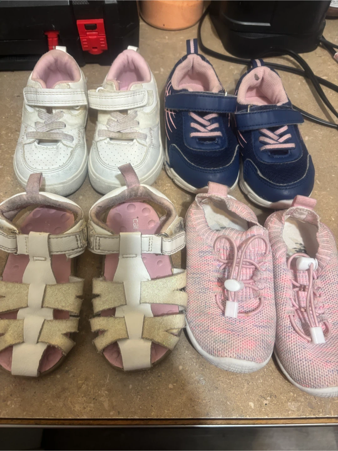 Toddler Shoes Bundle - White, Blue & Pink - photo 2