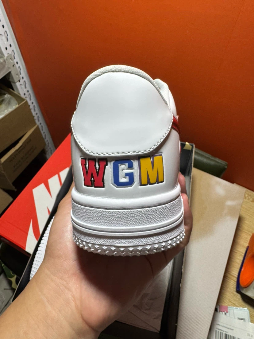 BAPE STA "WGM" White Red Star Shoes - photo 4