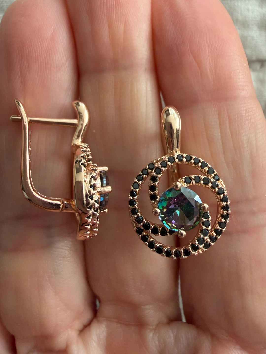 14k gemstone  earrings