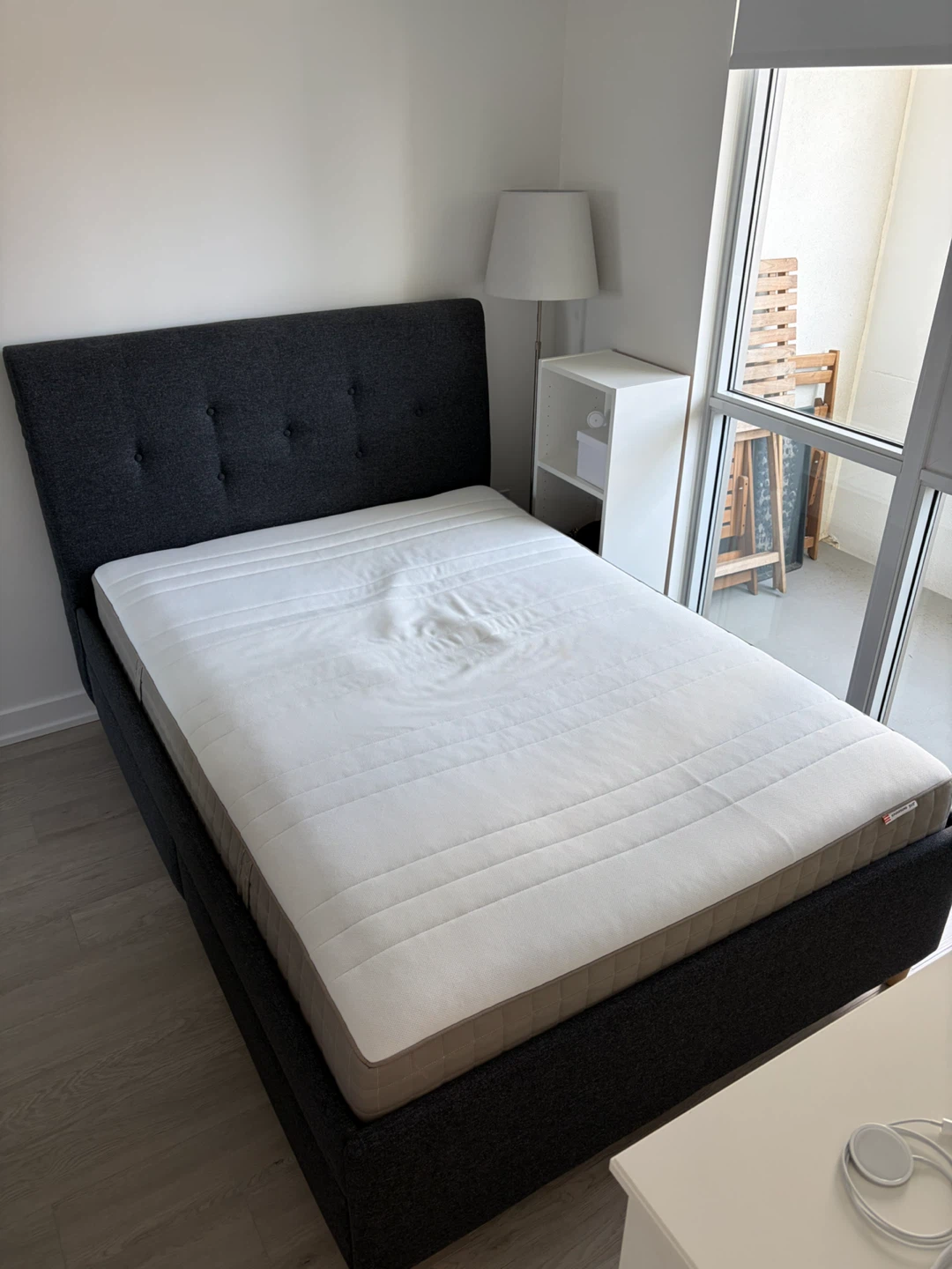 IKEA IDANAS Dark Grey DOUBLE Bed Frame with 4 drawers - photo 2