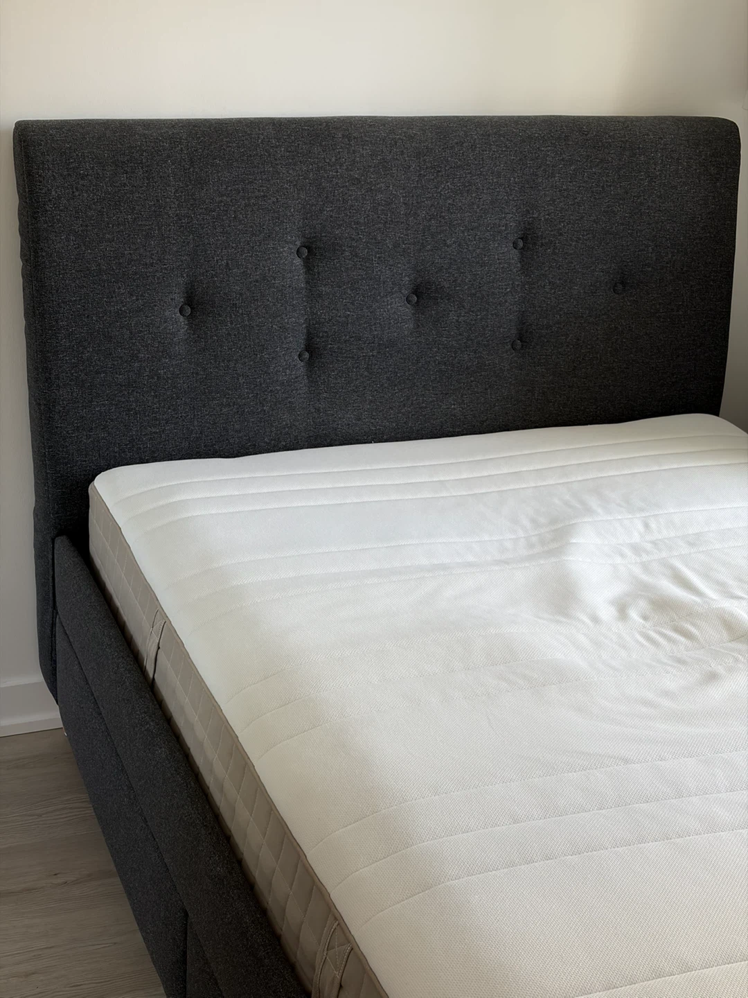 IKEA IDANAS Dark Grey DOUBLE Bed Frame with 4 drawers - photo 3
