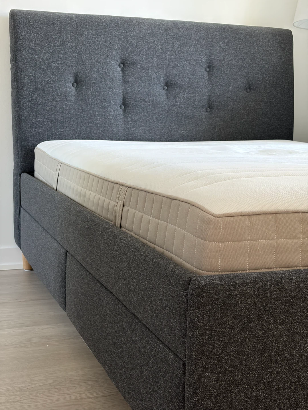 IKEA IDANAS Dark Grey DOUBLE Bed Frame with 4 drawers - photo 4