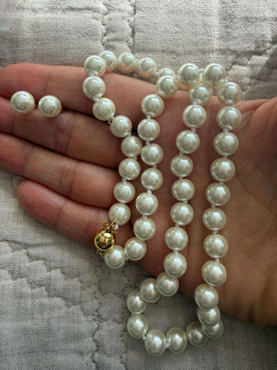 New pearl earrings necklace