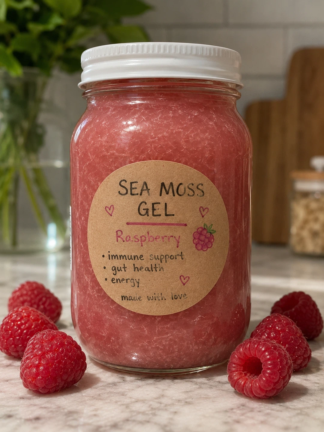 Raspberry Sea Moss Gel