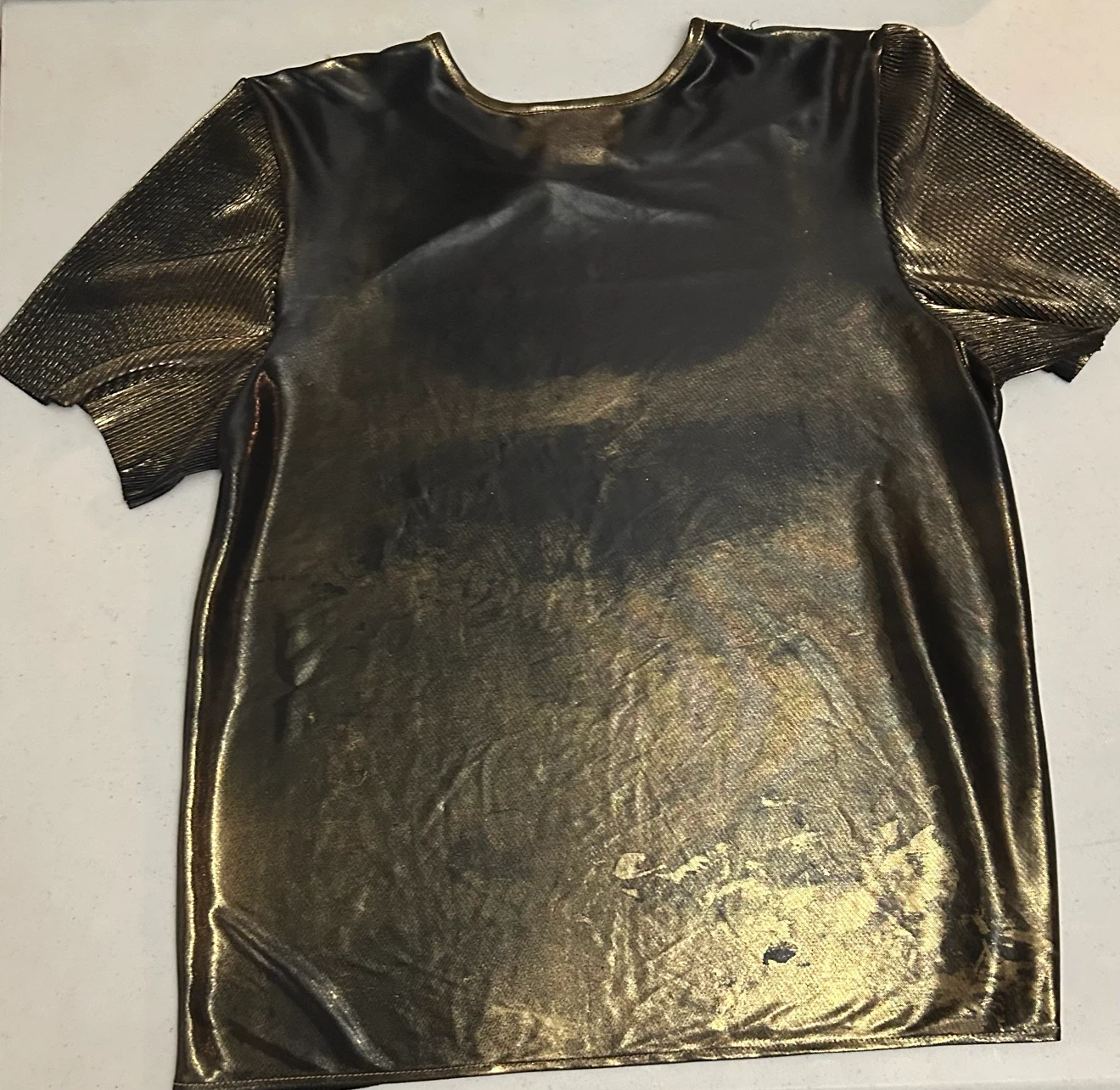 Tradition Gold Pleated Women’s Top Size 16 - photo 3