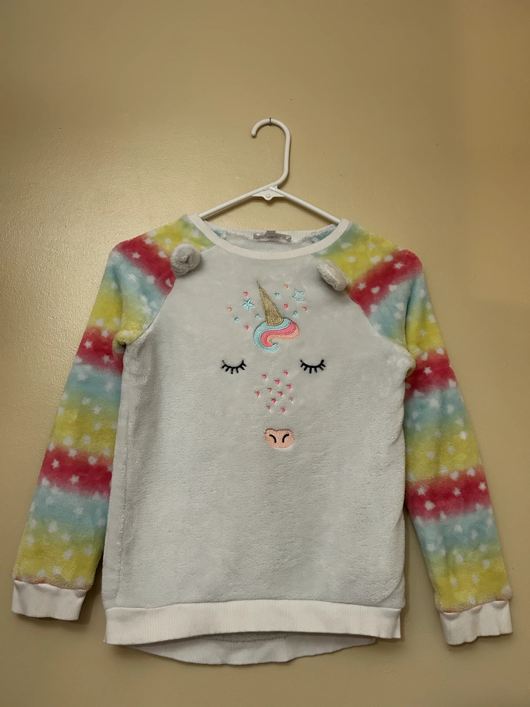Bella & Birdie Unicorn Plush White Sweater Kids Size 12 - photo 4