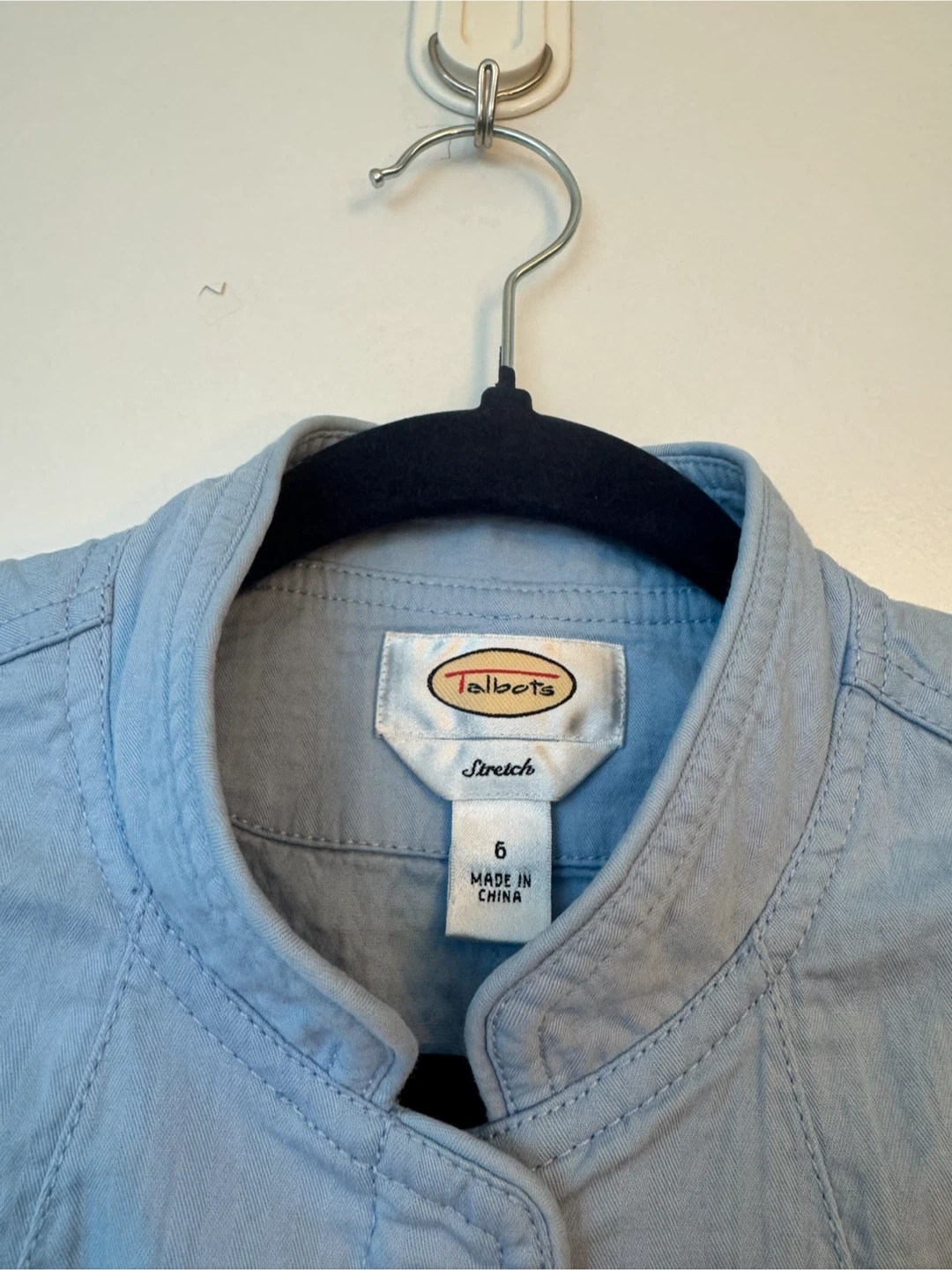 cotton mandarin collar blazer top - photo 3
