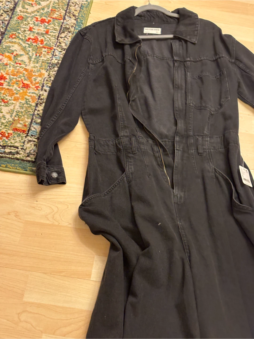 WE THE FREE Black Denim Jumpsuit XL - photo 2
