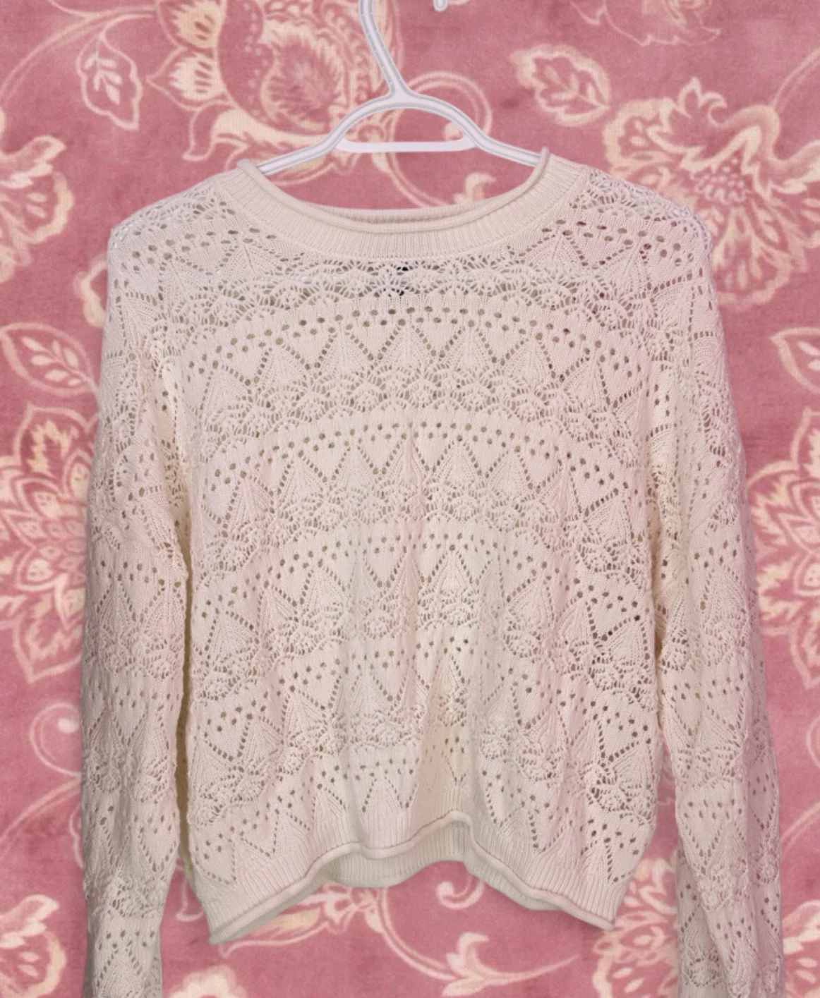 Streetwear Society Crochet Knit Sweater