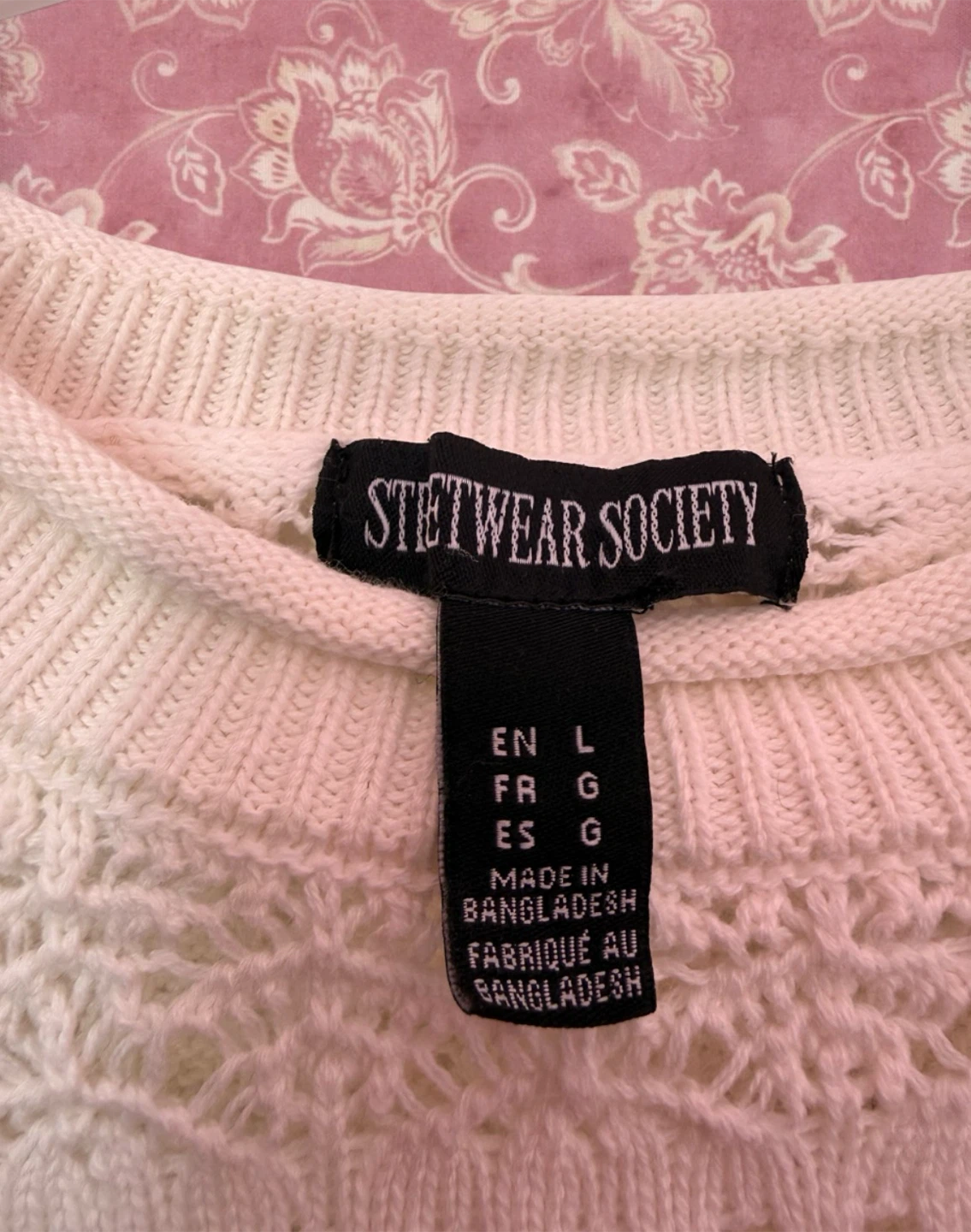 Streetwear Society Crochet Knit Sweater - photo 3