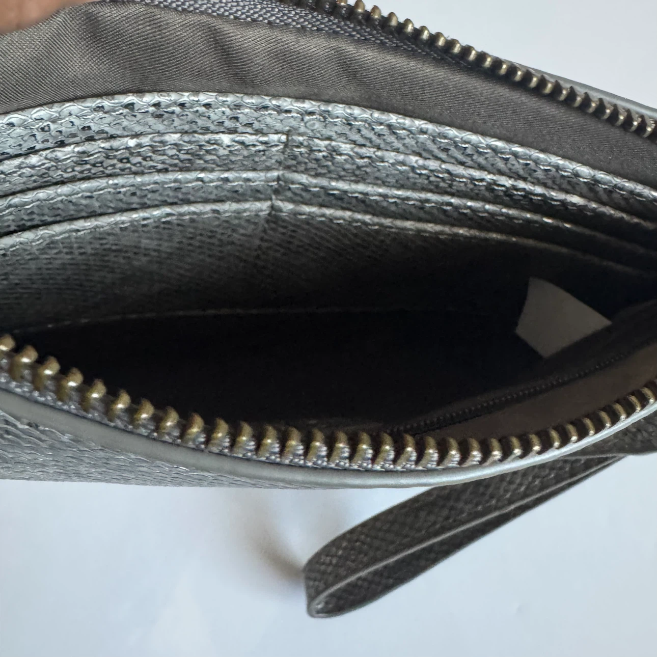 Joy Susan Mini Crossbody Silver Snake Skin Wristlet - photo 4