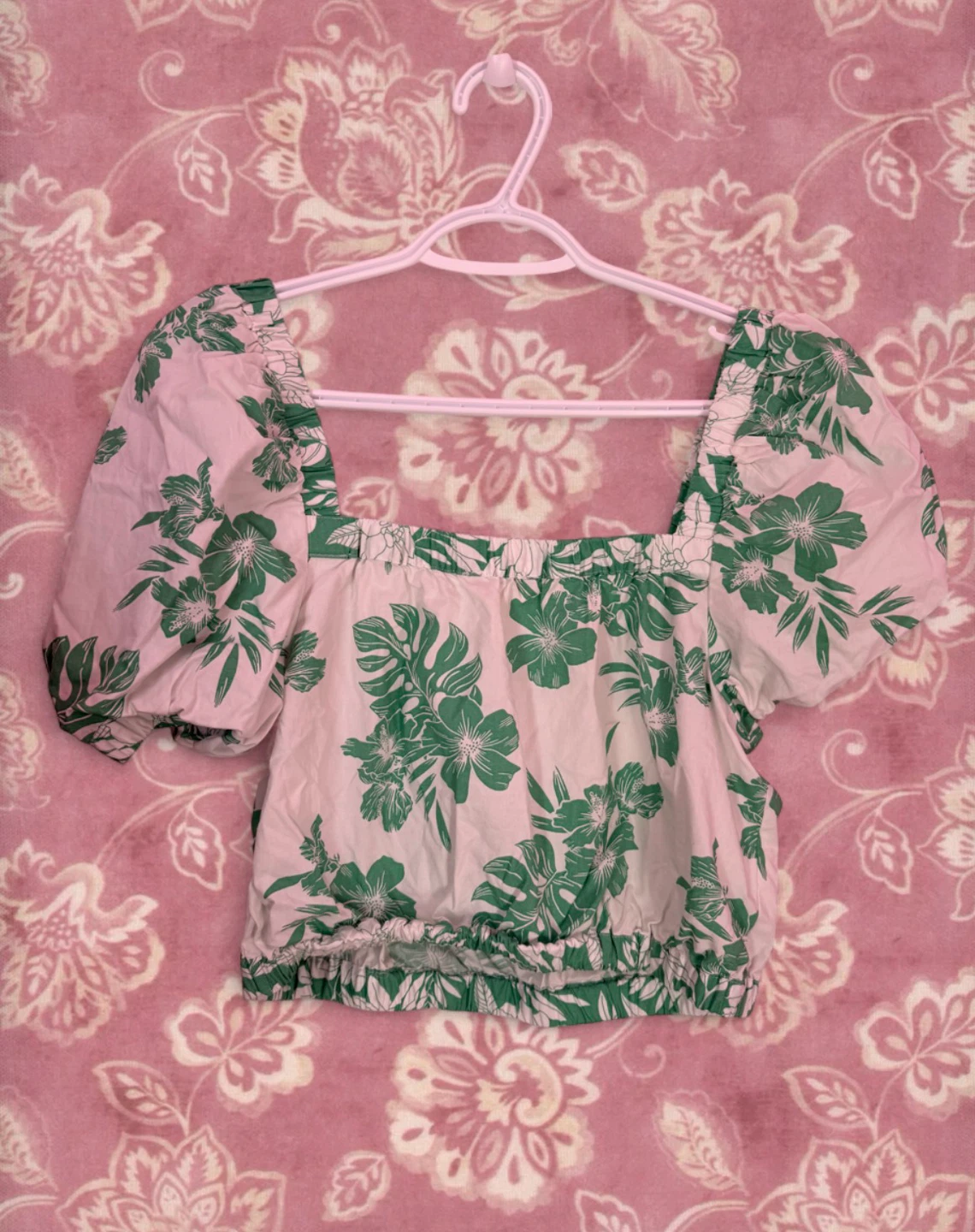 American Eagle Floral Puff Sleeve Top - photo 3