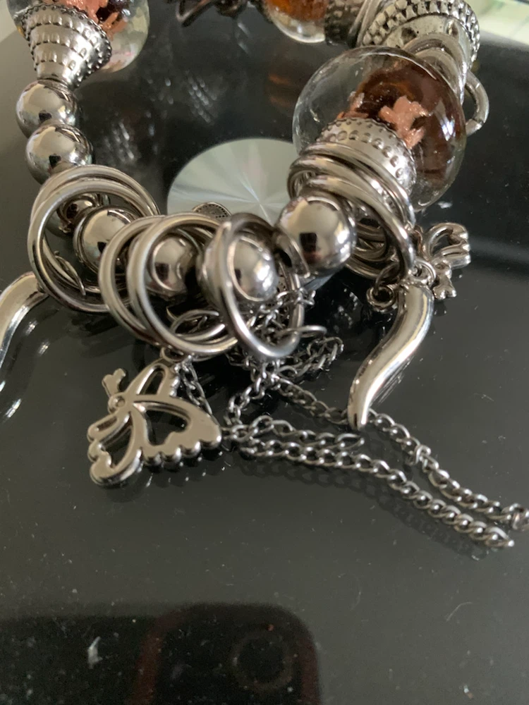 Charm Bracelet with Dragonfly and Butterfly - photo 5