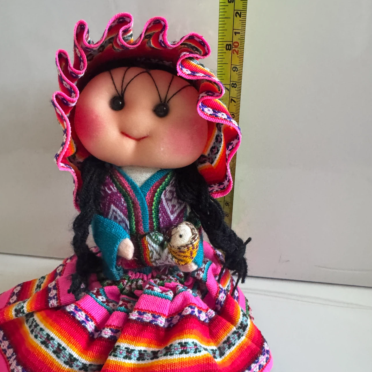 Peruvian Handmade Mother & Baby Cloth Doll Souvenir - photo 2