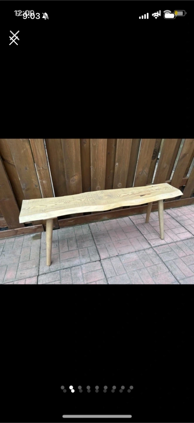 Live Edge Wooden Bench - photo 2
