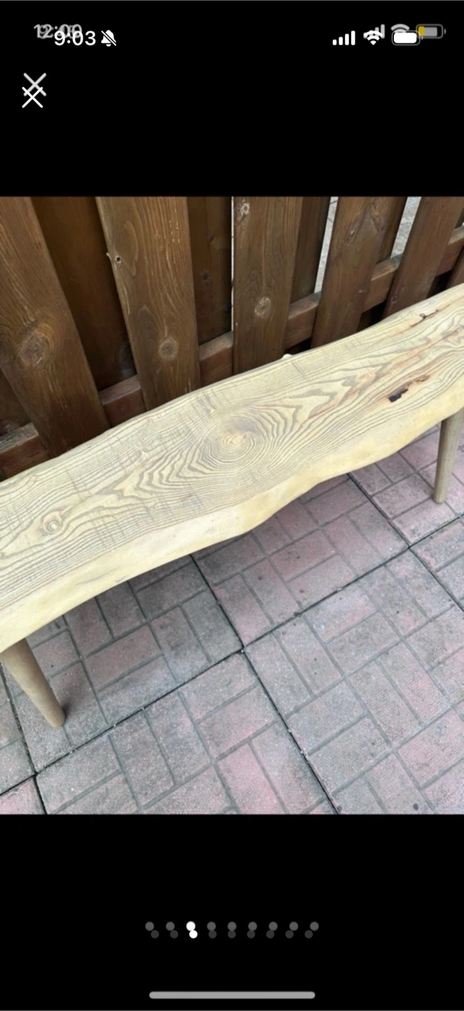 Live Edge Wooden Bench - photo 3