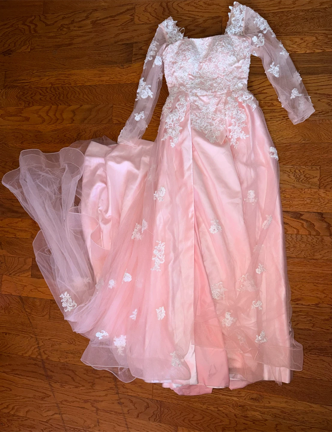 Pink Ball Gown/Prom Dress With Train