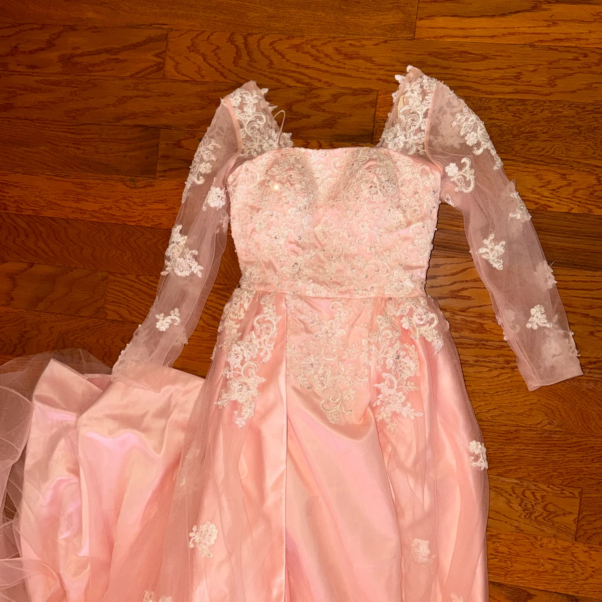 Pink Ball Gown/Prom Dress With Train - photo 2