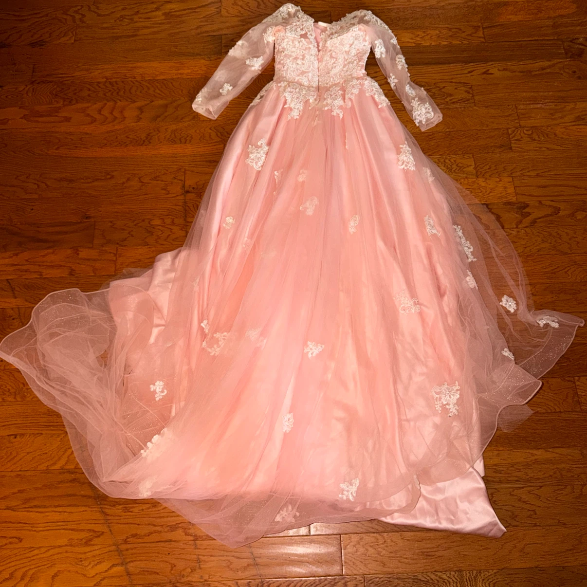 Pink Ball Gown/Prom Dress With Train - photo 3