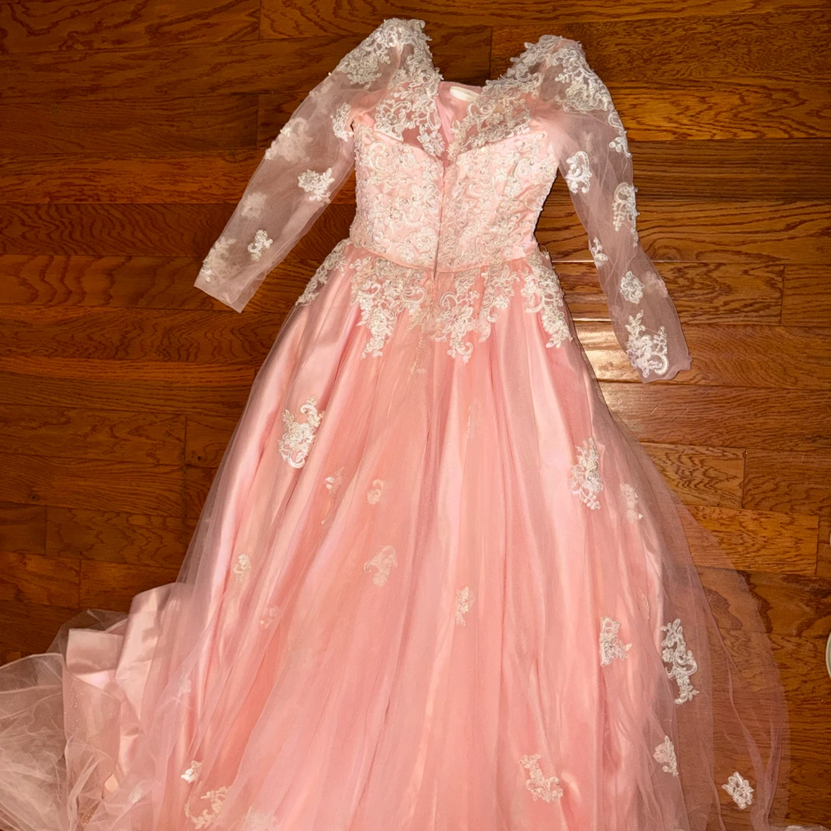 Pink Ball Gown/Prom Dress With Train - photo 4