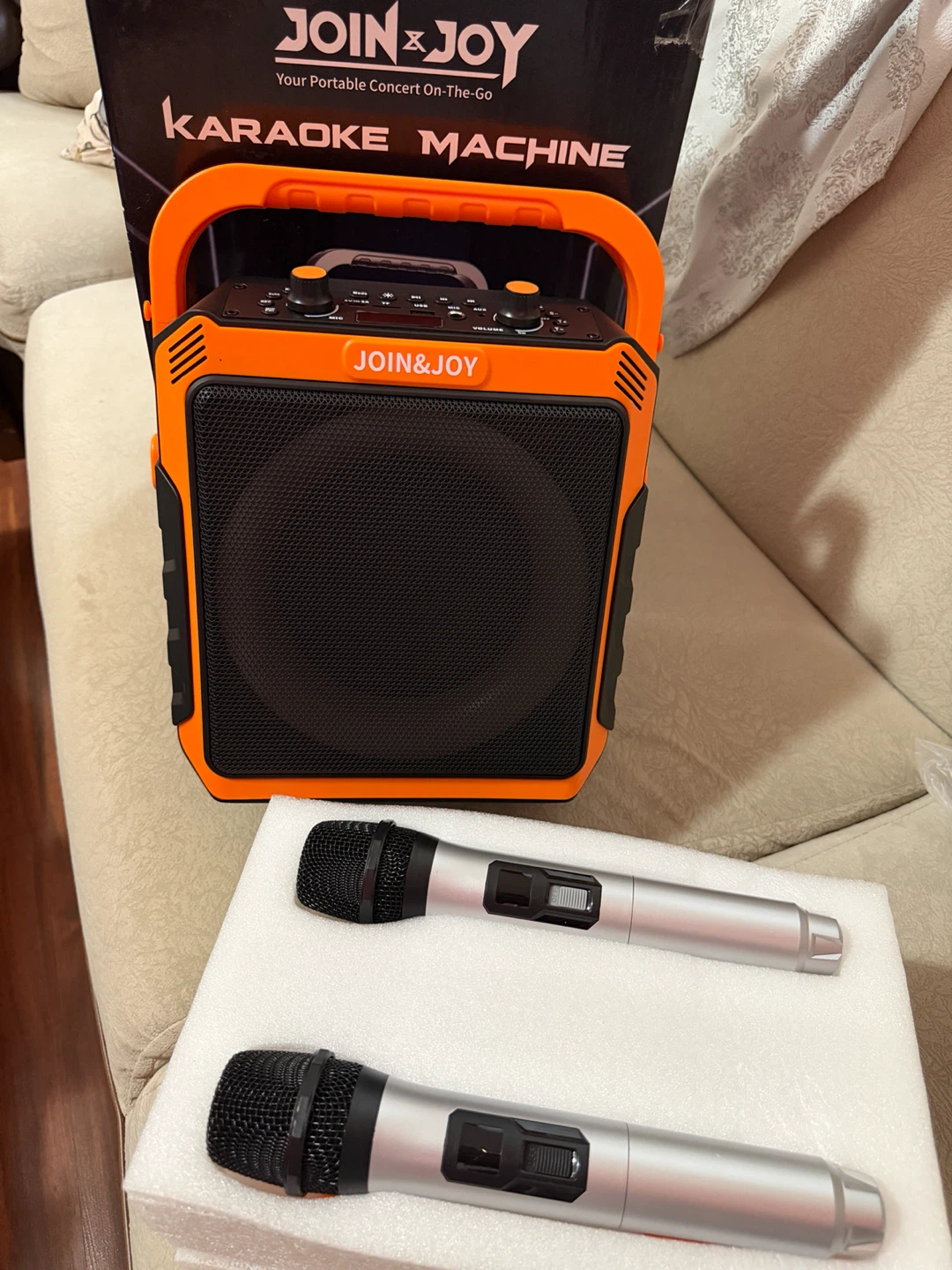 Karaoke Machine with 2 Wireless Mics Bluetooth Subwoofer - photo 2