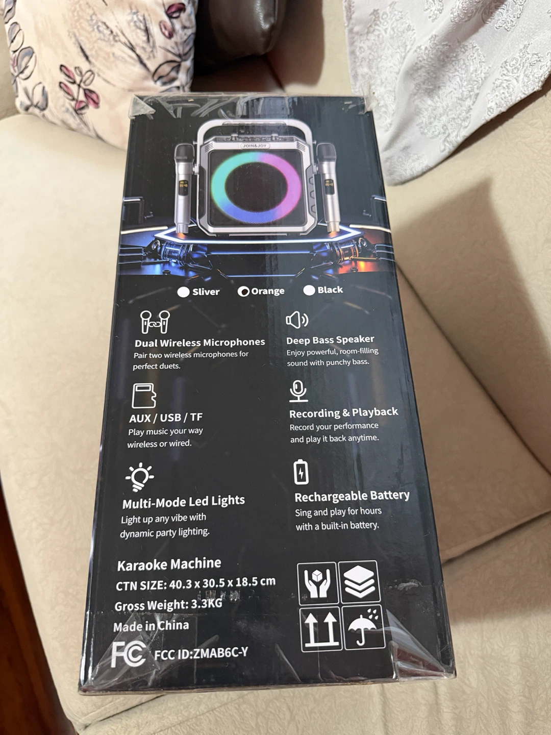 Karaoke Machine with 2 Wireless Mics Bluetooth Subwoofer - photo 4