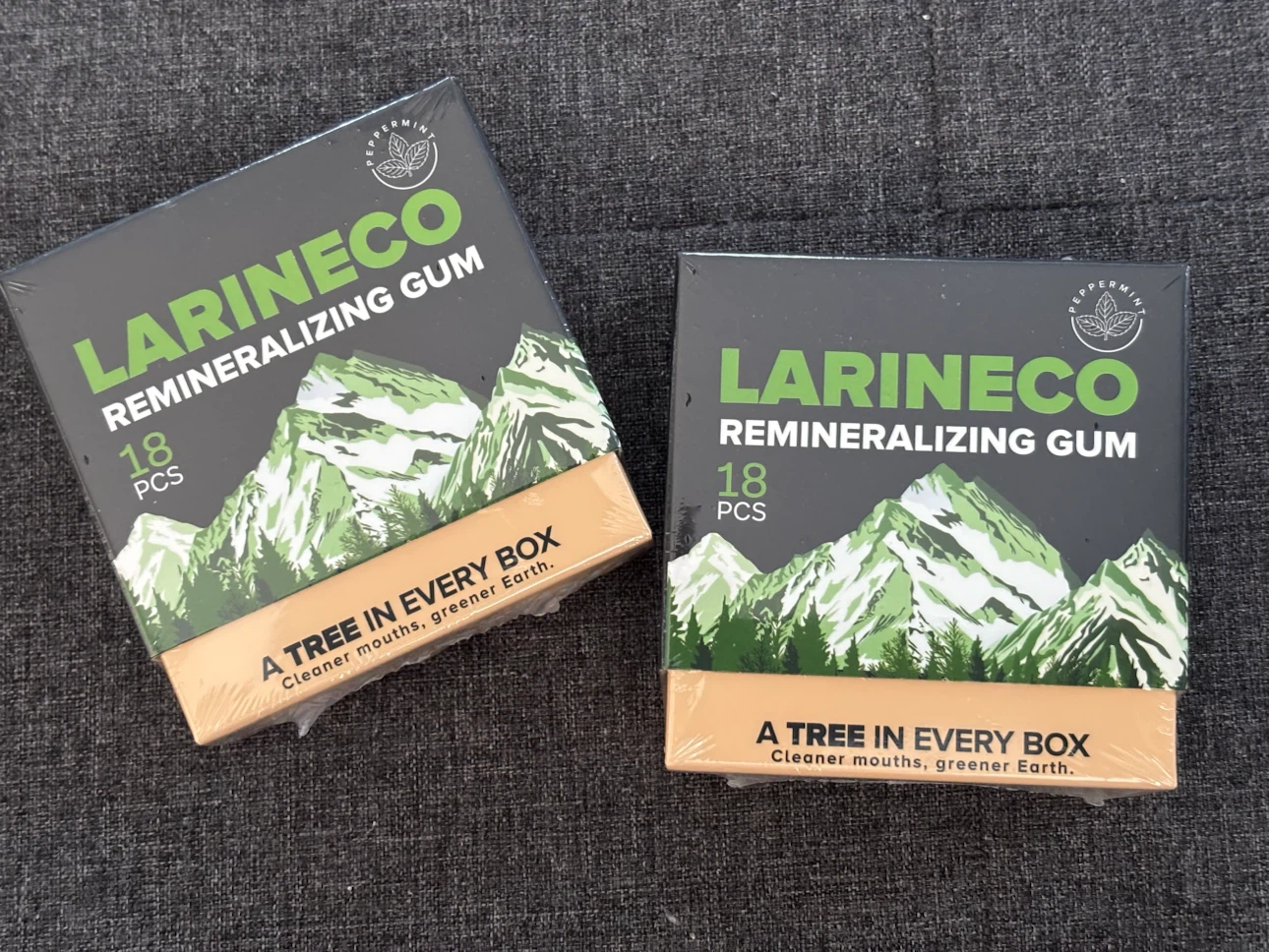 Larineco Remineralizing Gum - Peppermint - 2 Boxes (18 PCS Each)