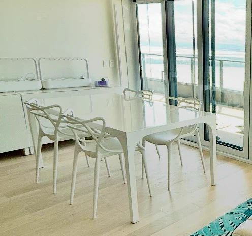 CB2 Aqua Virgo 72” Rectangular White Dining Table - photo 2