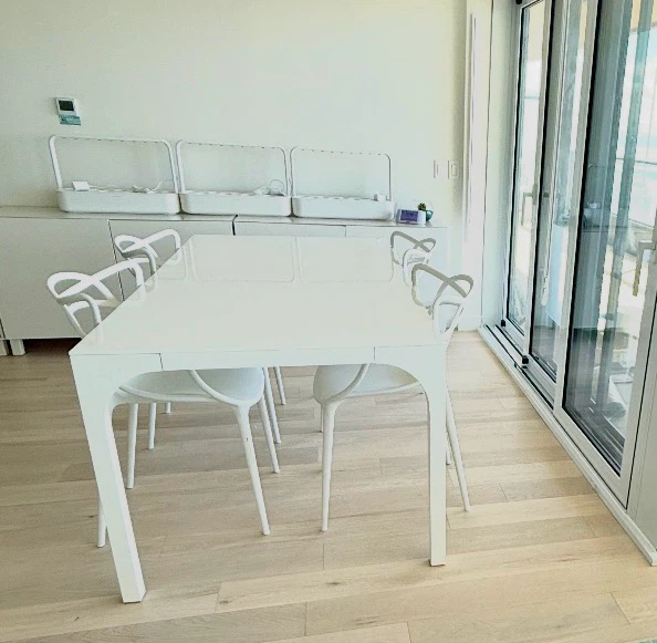 CB2 Aqua Virgo 72” Rectangular White Dining Table - photo 3
