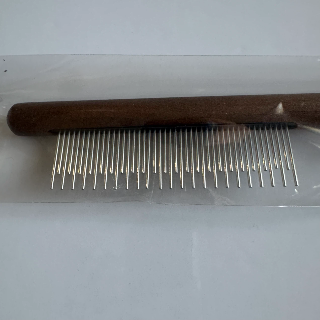 Wooden Pet Comb metal teeth