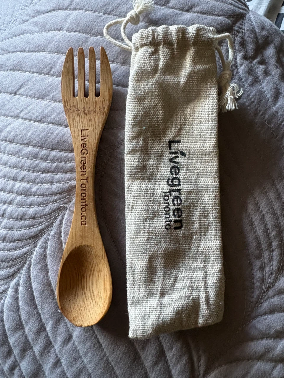 Livegreen Toronto Bamboo Spork with Pouch - photo 2