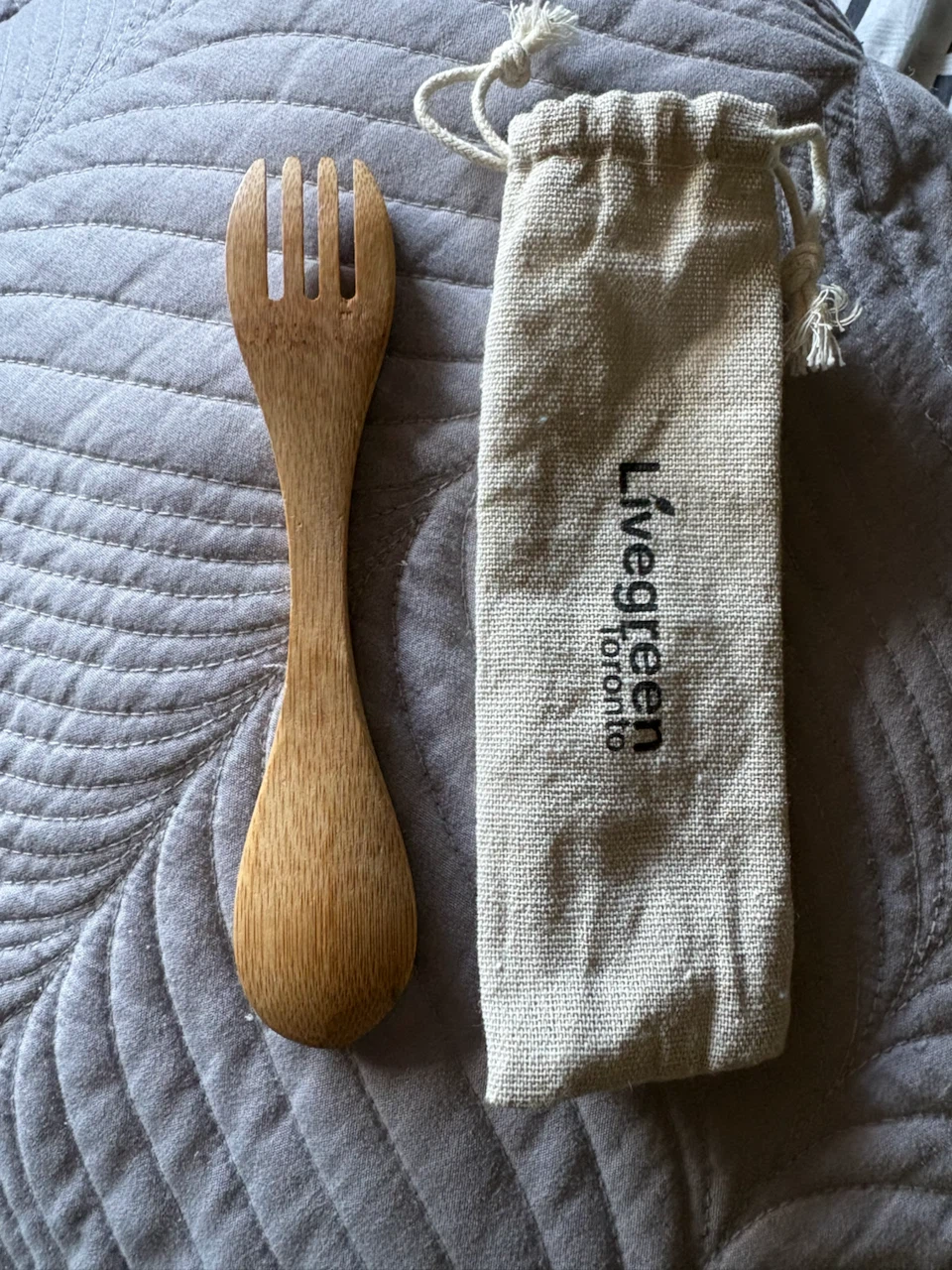 Livegreen Toronto Bamboo Spork with Pouch - photo 3