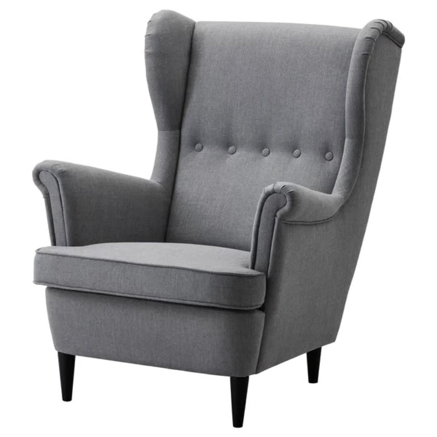 Gray Wingback Accent Chair