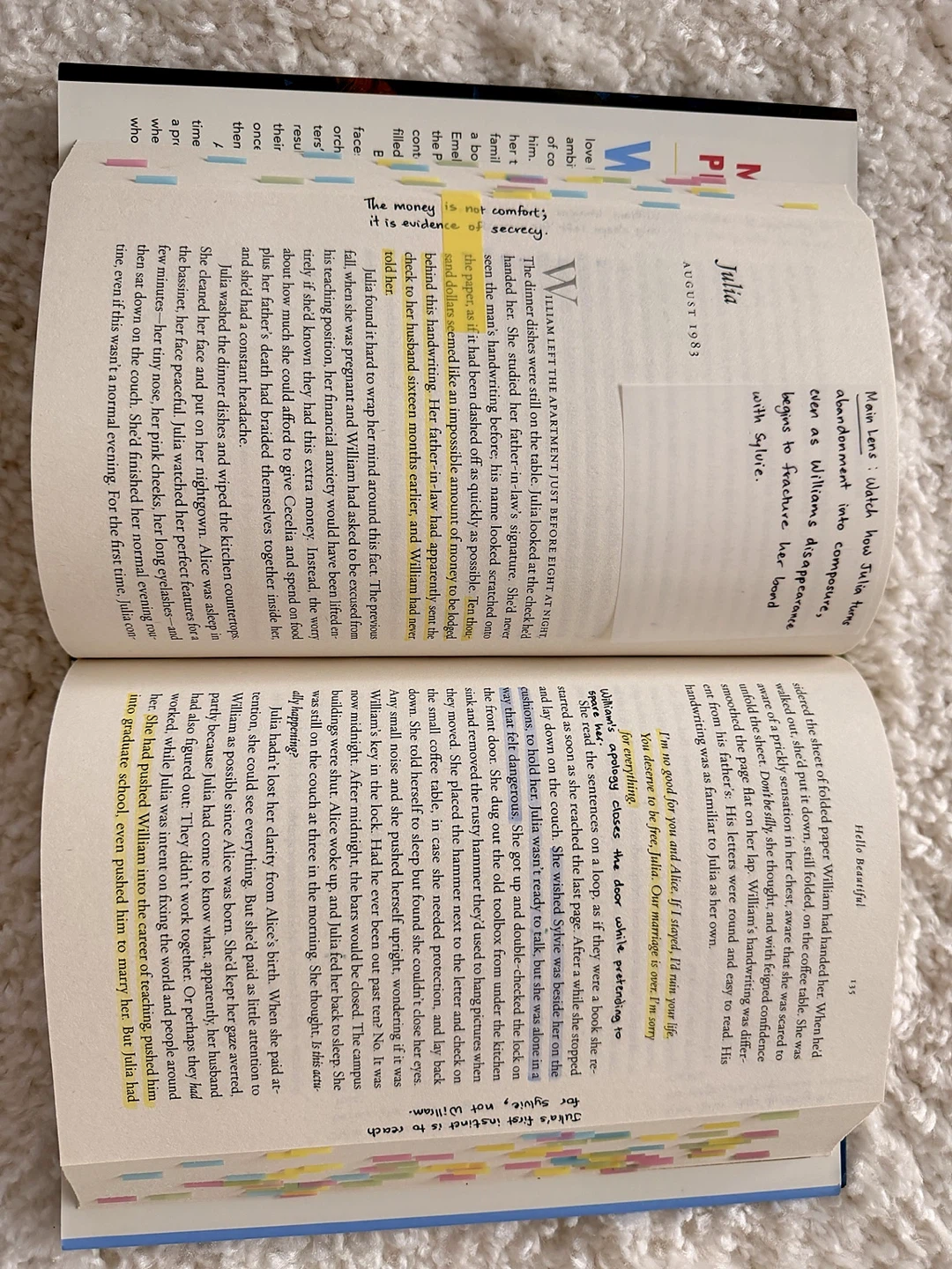 New Hardcover — Hand-Annotated Hello Beautiful by Ann Napolitano - photo 4