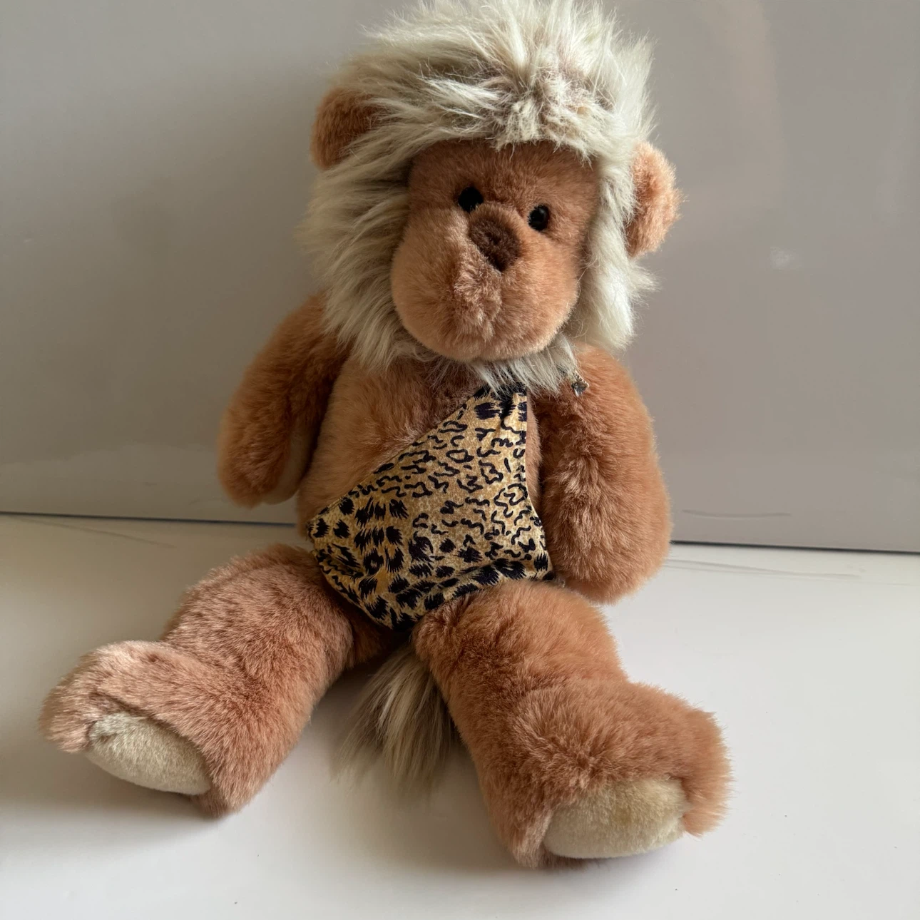Vintage Ganz Tarz the Caveman Lion Plush 12” Stuffed Animal 1996