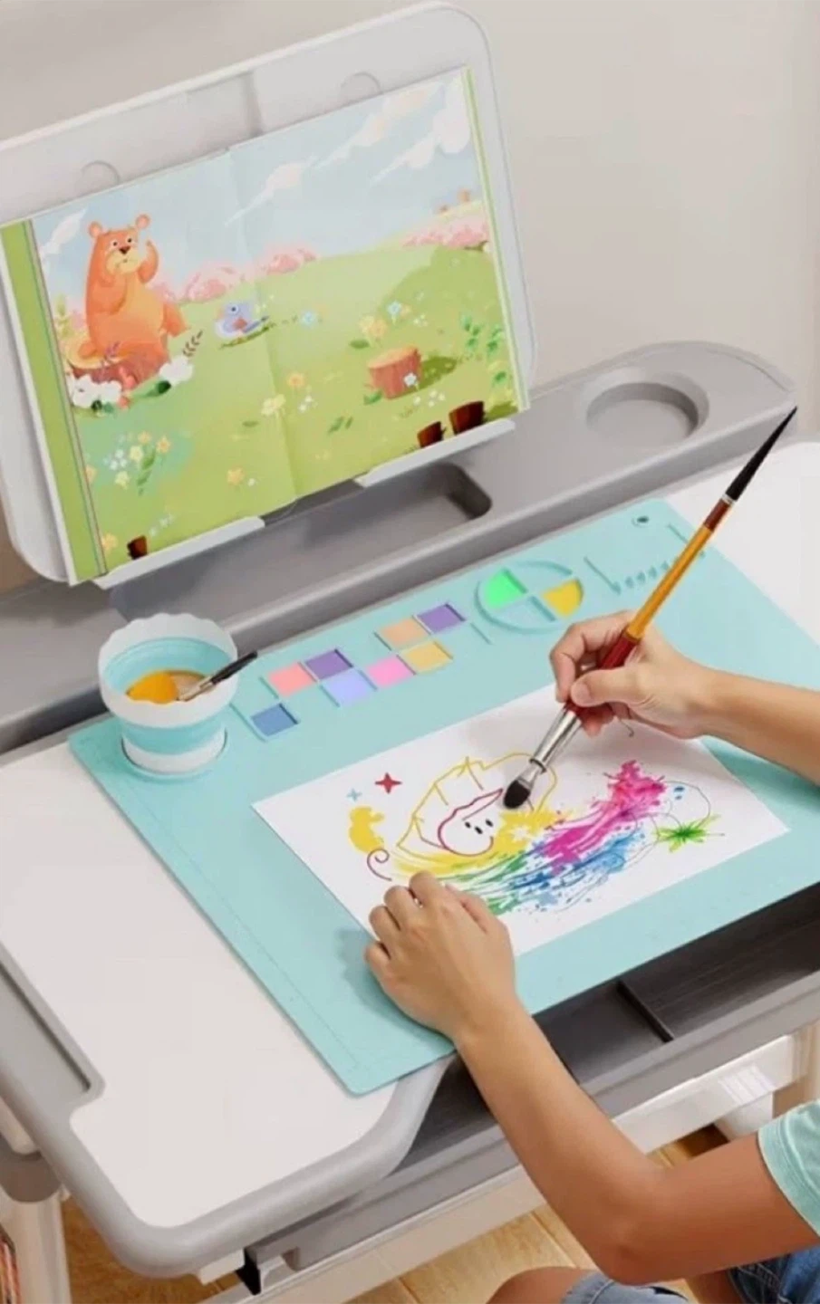Kids Desk and Chair Set- Gray - photo 4