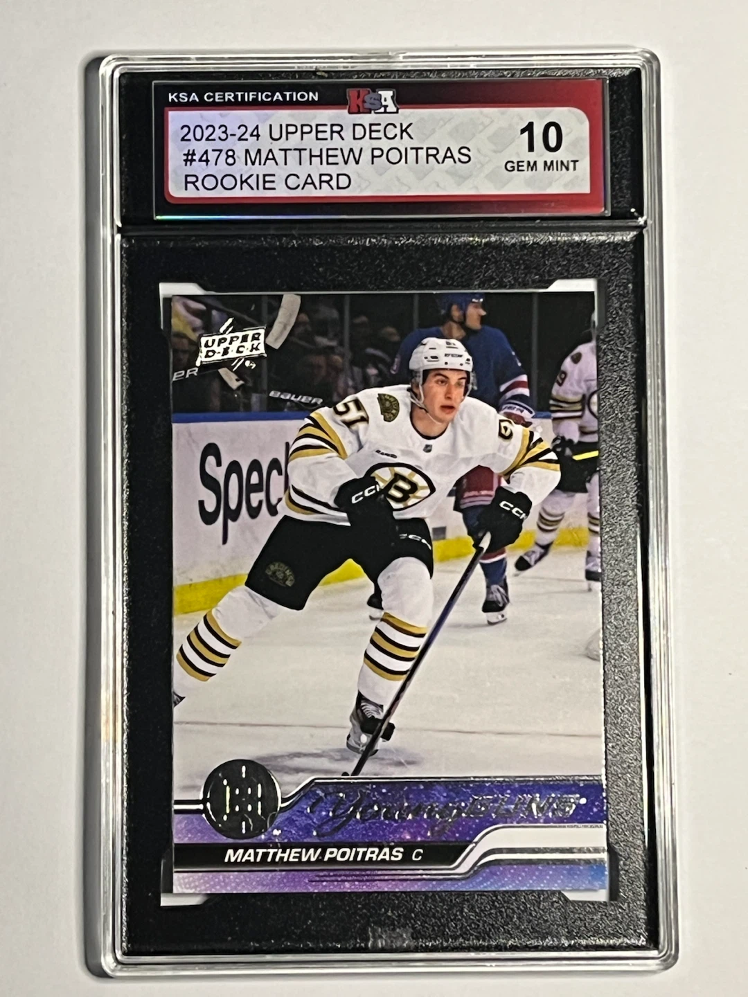2023-24 Upper Deck Matthew Poitras #478 Rookie Card GEM MINT 10