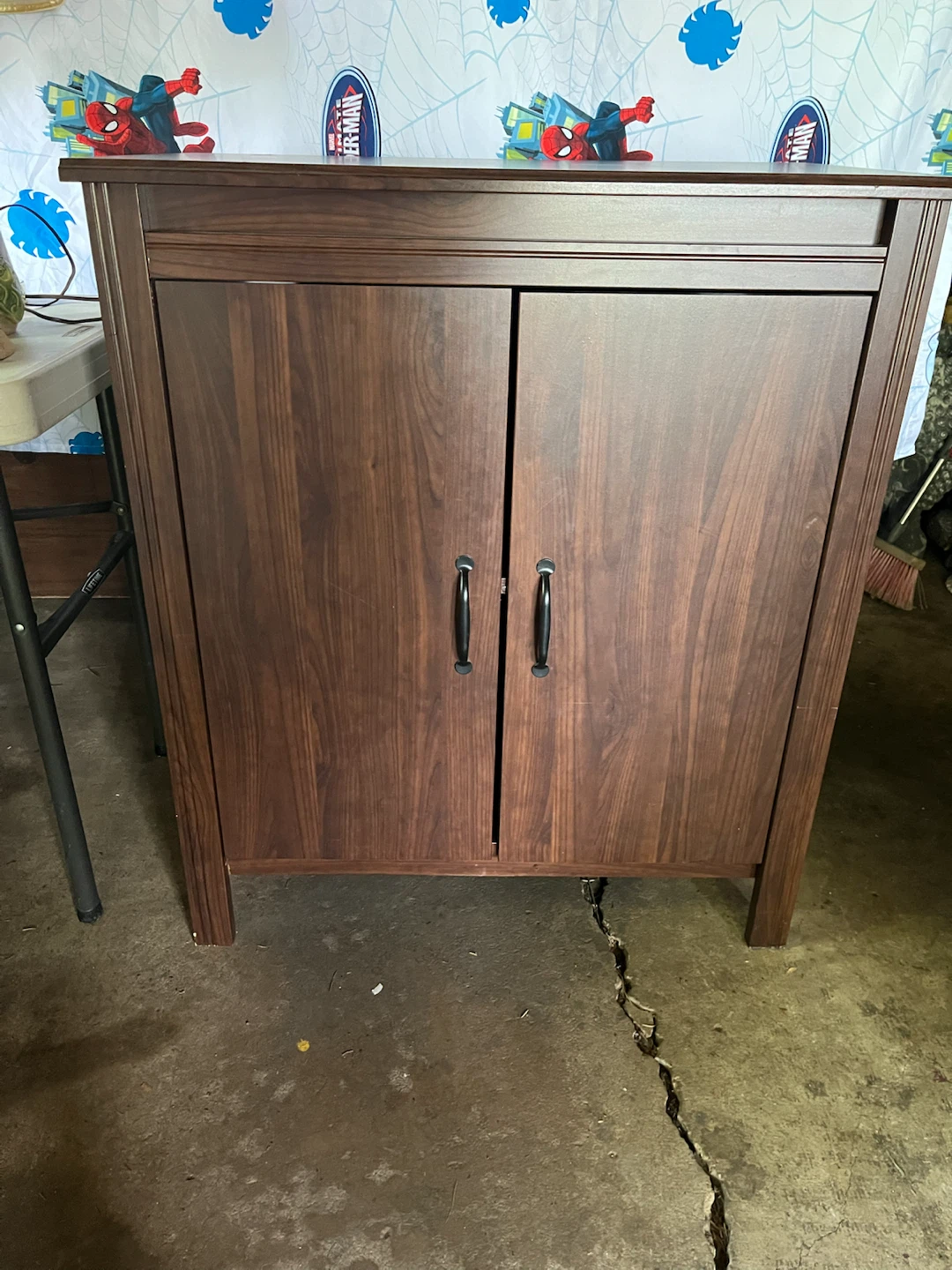Dark Wood Two-Door Cabinet