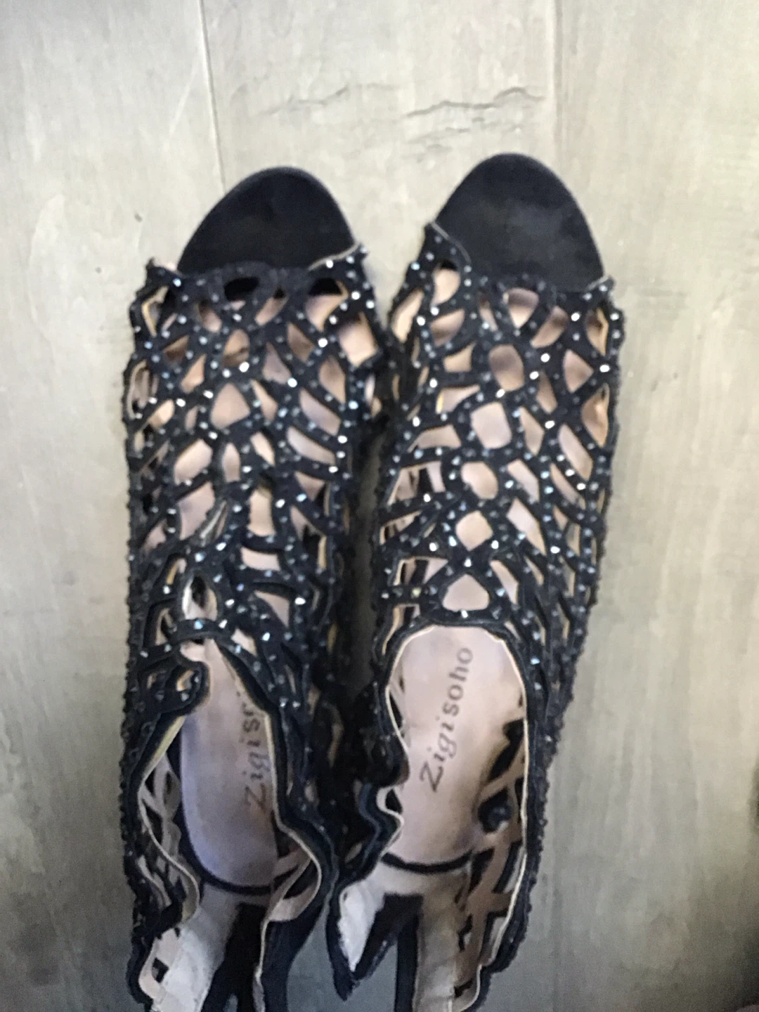 Zigi Soho Black Embellished Cage Heels - photo 2