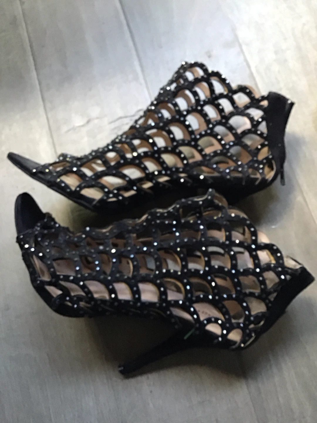 Zigi Soho Black Embellished Cage Heels - photo 3