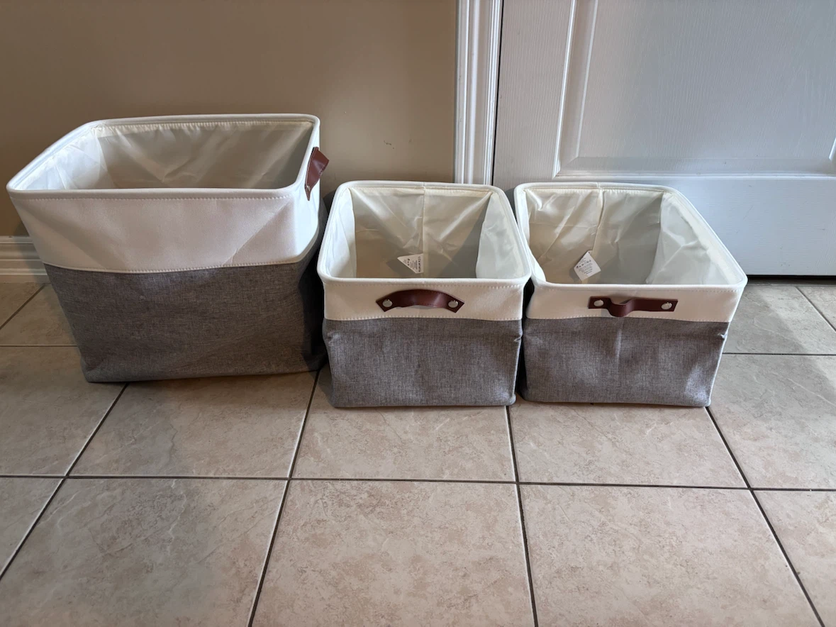 DECOMOMO Set of 3 Storage Bins