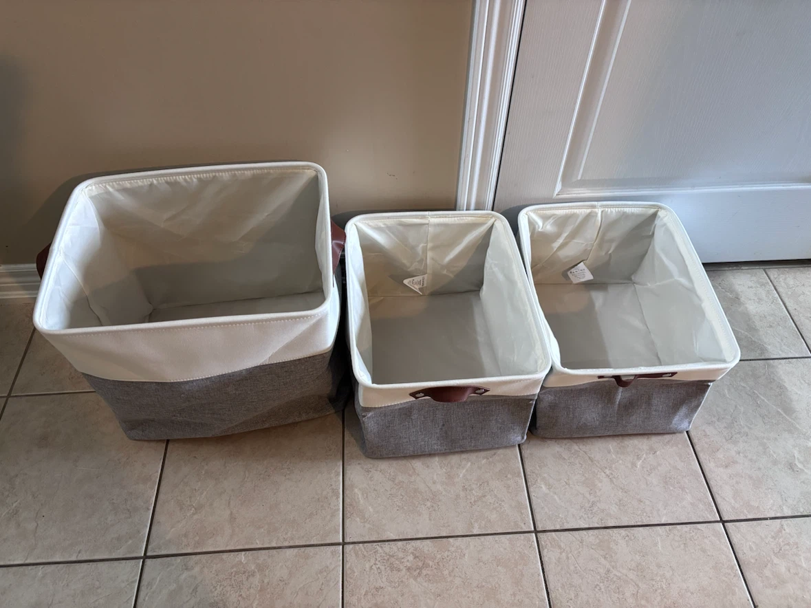 DECOMOMO Set of 3 Storage Bins - photo 3