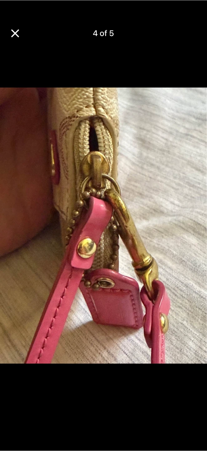 Coach Wristlet with Heart Pattern - photo 4