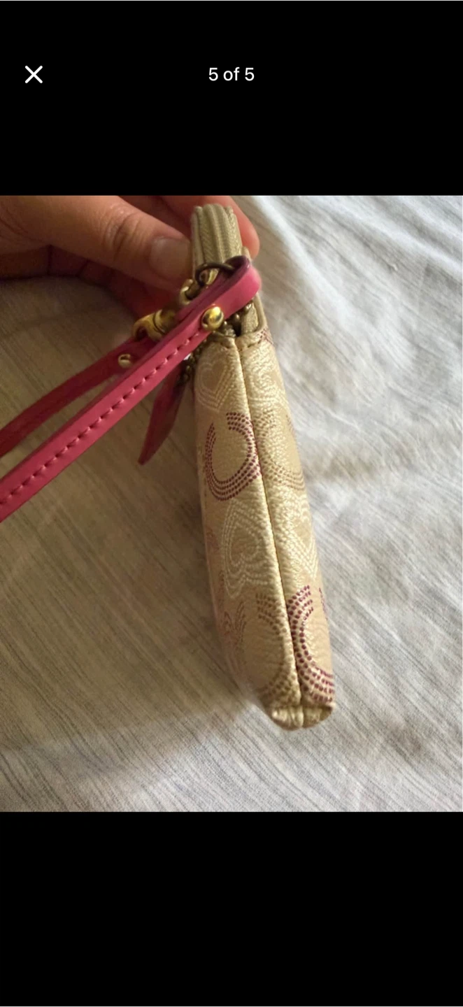 Coach Wristlet with Heart Pattern - photo 5