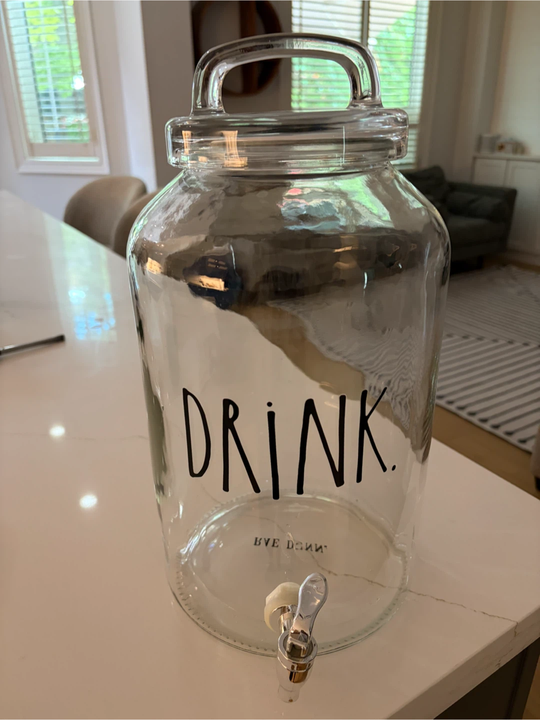 Rae Dunn Glass Drink Dispenser with Spigot