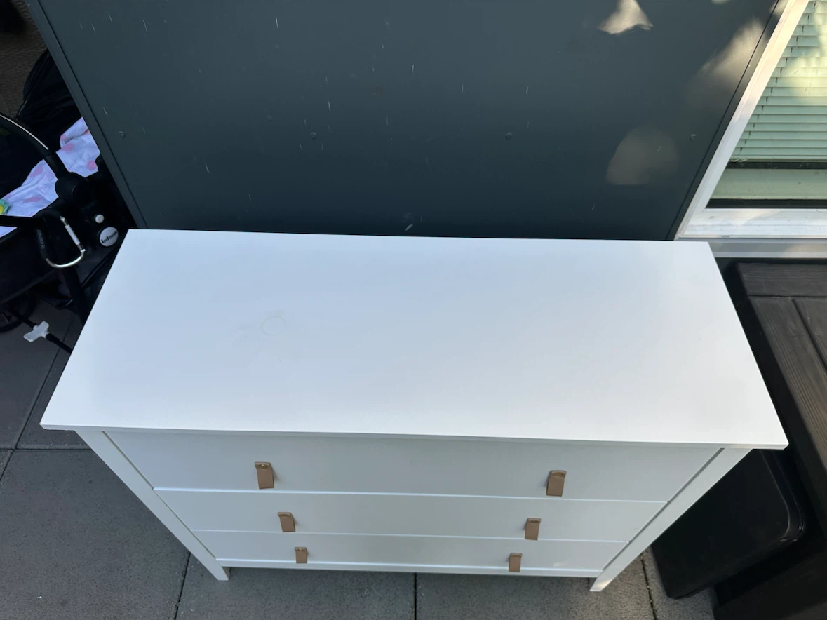 White 3 drawers dresser *Free delivery - photo 2