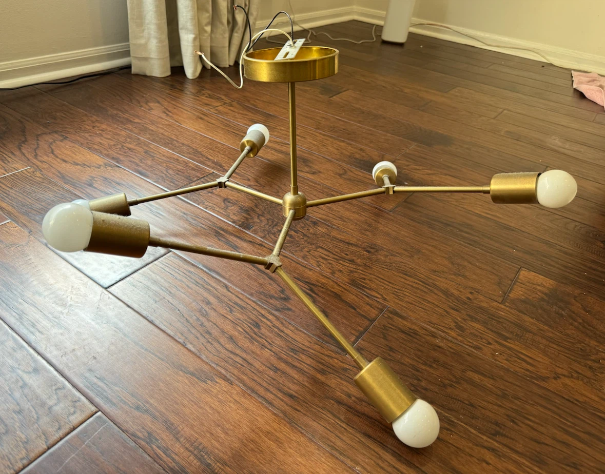 2 Brass Sputnik Chandeliers for Sale