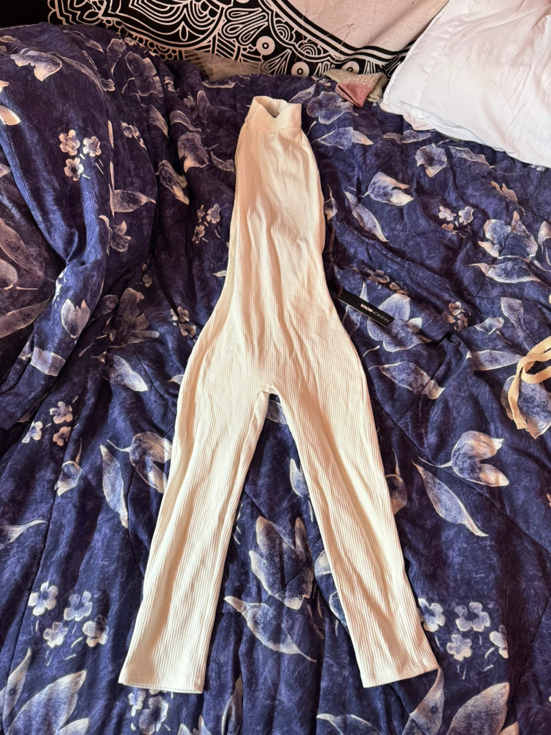 Fashion Nova Cassandra Snatched Capri Jumpsuit - Off White - photo 2
