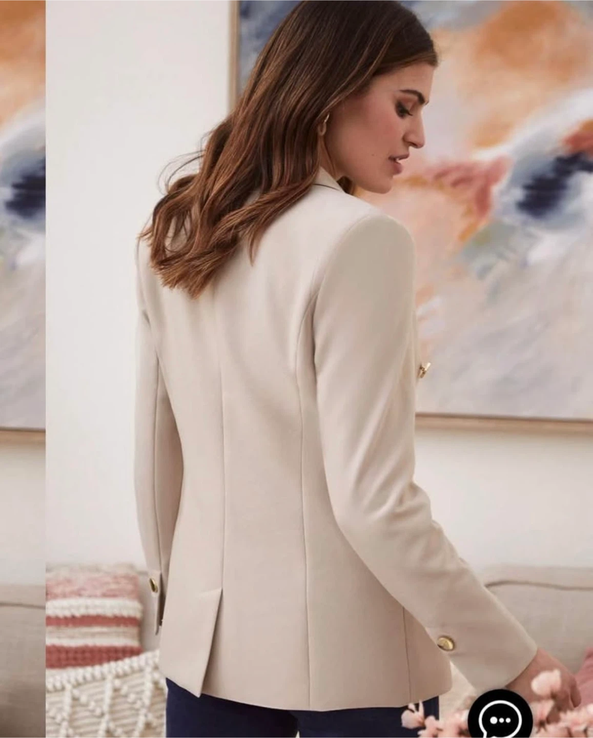 Laura Beige Double-Breasted Blazer - photo 2